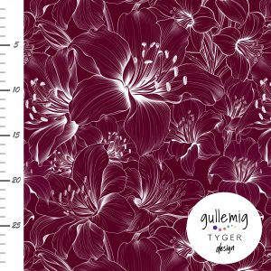Jersey (trikå) – Amaryllis – Bordeaux (GOTS)