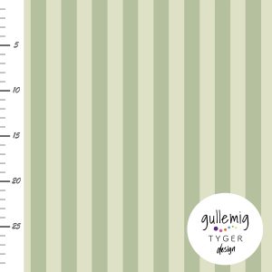 Jersey (trikå) – Randig 2cm – Sage/grön (GOTS)